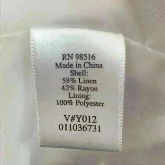 COLDWATER Creek linen blend open front jacket. Fully lined. Size PL. - Picture 7 of 7